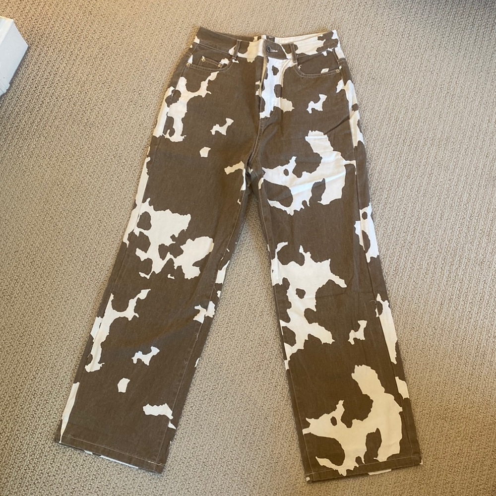 12th Tribe Cow print pants